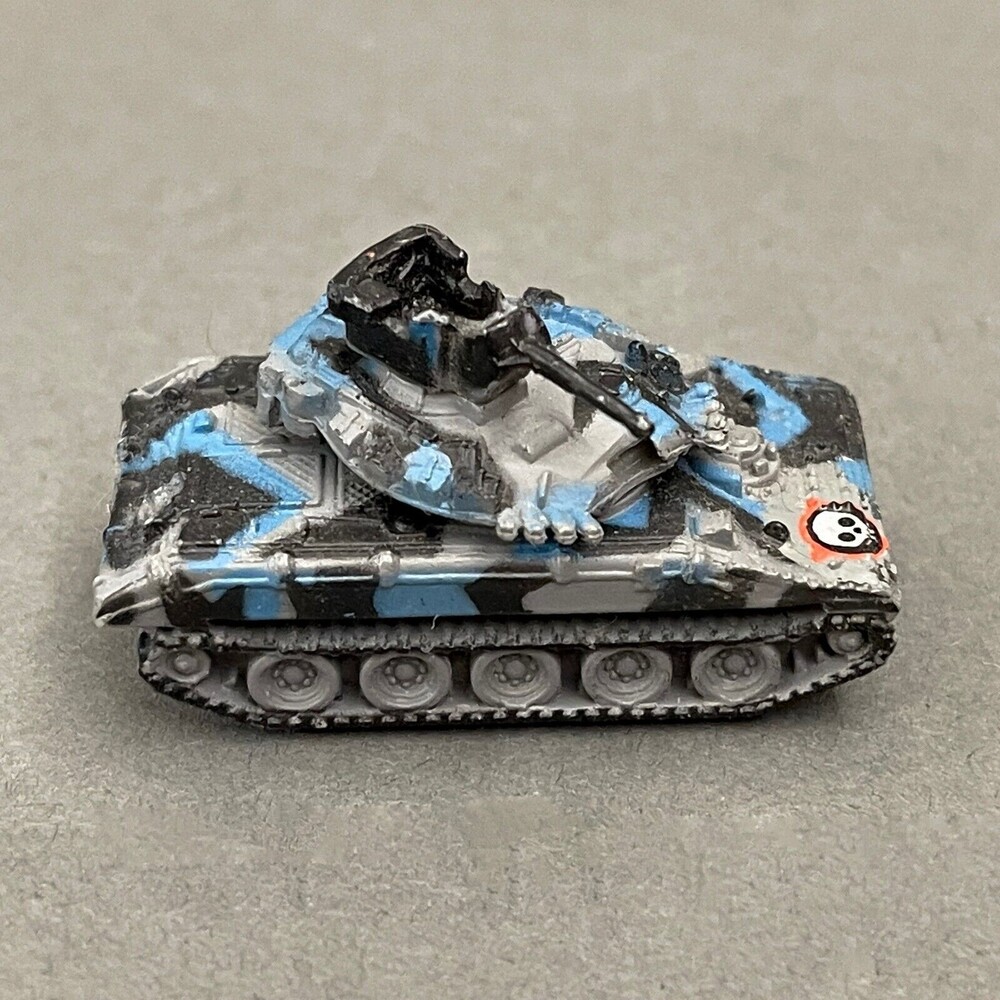 1995 Mirco Machines Military Army Armor Tank Blue Black Gray Camo‎ Camouflage